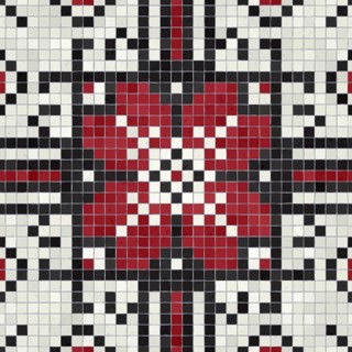 Mosaic tiles background, seamless vector pattern