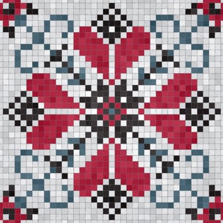 Mosaic tiles background, seamless vector pattern
