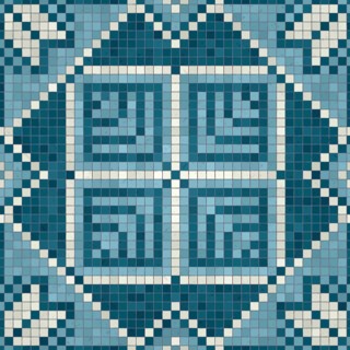 Mosaic tiles background, seamless vector pattern