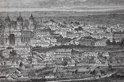 Jassy, today Iasi, in the Moldavia region of Romania, in 1880, Historical, digital reproduction of