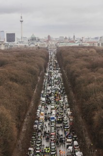 Road blockades, taken as part of the farmers' protests in Berlin, 15 January 2024. 10, 000