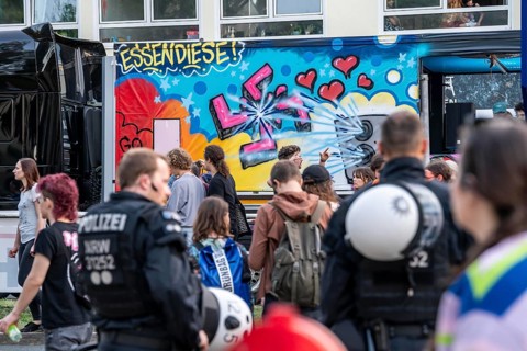 Demo against the AFD party conference in the Grugahalle in Essen, over 5000 participants came to