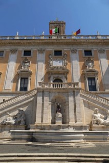Senatorial Palace, Palazzo Senatorio, on the Capitol, Capitoline Hill in Rome, City Hall of the