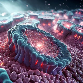 Three dimensional render of metastasis of cancerous tumor, AI generated