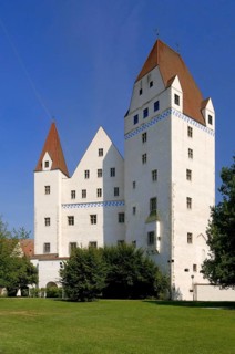 Europe, Germany, Bavaria, Danube, Ingolstadt, View to the New Castle, 15th century, Ingolstadt,