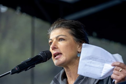 Sahra Wagenknecht, founder of the BSW (Alliance Sahra Wagenknecht, Reason and Justice) at the Die