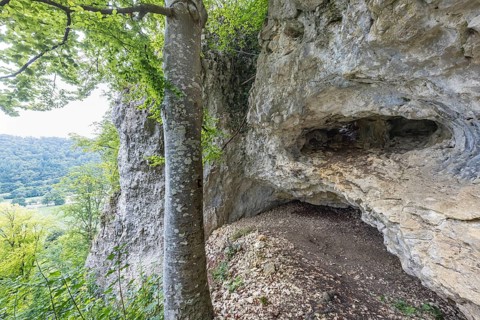 UNESCO World Heritage Caves and Ice Age Art of the Swabian Jura. Geißenklösterle Ice Age cave in