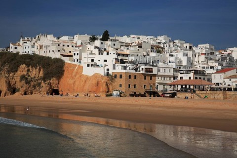 Albufeira beach in the Algarve, Portugal, Europe