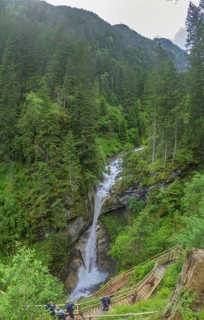 Upper waterfall in the Raggaschlucht gorge, Flattach, Carinthia, Austria, Europe