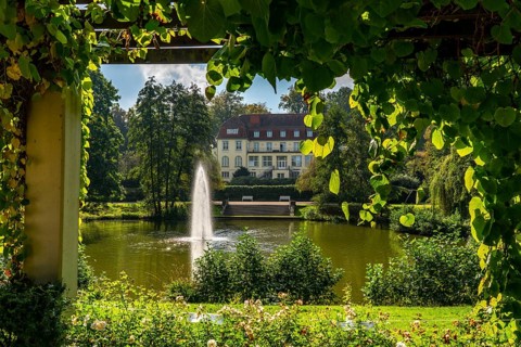 The historic Raffelbergpark in the Speldorf district, part of the former Raffelberg brine baths,