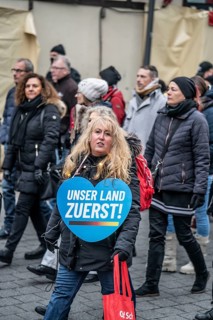 Demo by the group North Rhine-Westphalia Erwacht, a mixture of anti-vaccination activists, lateral