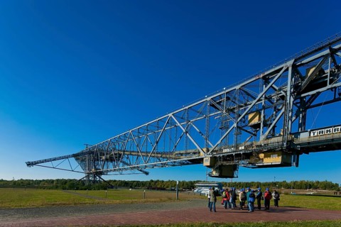 The F60 overburden conveyor bridge visitor mine is located on Bergheider See near the village of