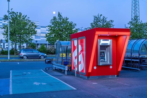 New ATM on the site of a shopping centre in Mülheim-Dümpten, free-standing, should be blast-proof,