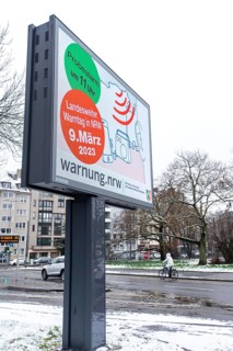 Warning day in North Rhine-Westphalia, the state-wide trial alert takes place on 09.03.23, in