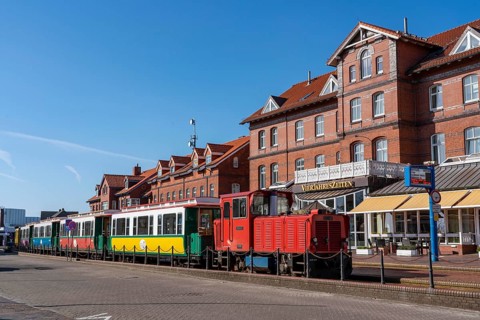 Borkumer Kleinbahn, island railway, connects the ferry harbour with the island railway station,