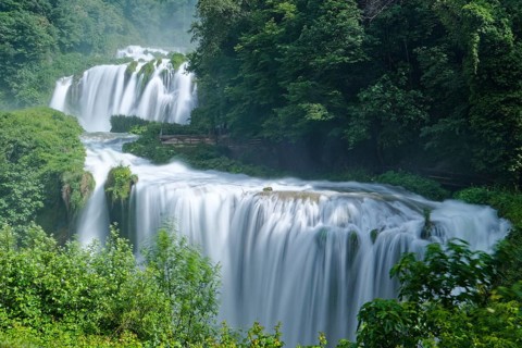 The Cascata delle Marmore, the Marble Falls, is a three-part waterfall artificially created by the