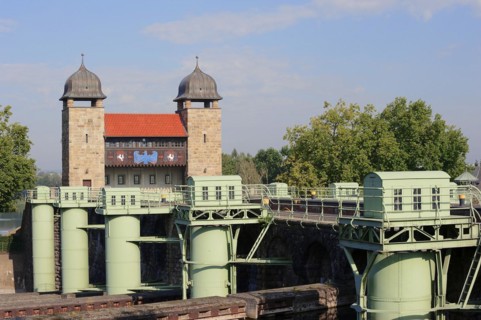 Old shaft lock, Henrichenburg boat lift, Waltrop lock park, Route of Industrial Heritage, North