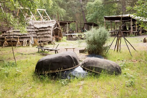 Hands on Heritage, site of reconstructed archaeological historic buildings, Tunstall forest,