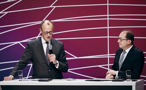 Friedrich Merz, Chairman of the CDU/CSU parliamentary group in the German Bundestag and Alexander