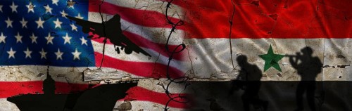 Political tension between the United States and Yemen. USA vs Yemen flag on a cracked wall.