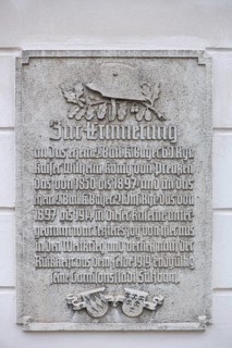 Memorial plaque to a Prussian regiment at a former barracks in the 19th century,