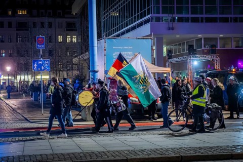 To mark 13 February and the destruction of Dresden in the Second World War, the small right-wing