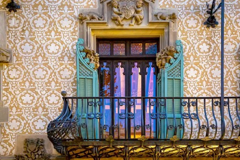 Barcelona, buildings along Passeig de Gracia avenue