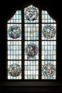 All Saint Church or Castle Church, Stained glass window, Luther City Wittenberg, Saxony Anhalt,