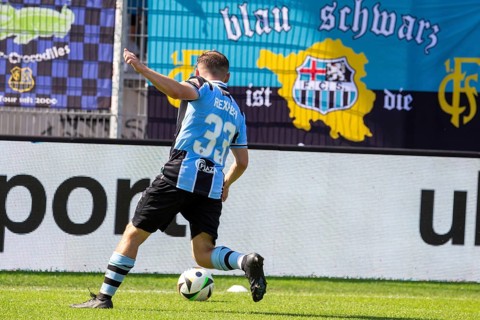 Football 3rd division, season 2024/25, matchday 4: Waldhof Mannheim vs 1. FC Saarbrücken. Picture: