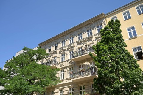 Old stucco building, Brunhildstraße, Schöneberg, Tempelhof-Schöneberg, Berlin, Germany, Europe