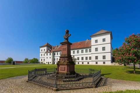 Monument in honour of Conradin Kreutzer, musician, conductor and composer, bust of Hans Baur,