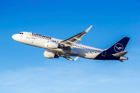 A Lufthansa Airbus A320 aircraft with the registration D-AIWI at the airport in Munich, Germany,
