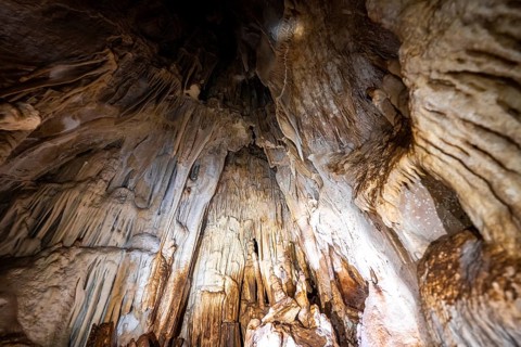 Stalactite cave, Terciopelo Cave, Barra Honda National Park, Costa Rica, Central America
