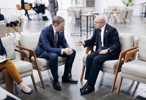 Christian Lindner (FDP), Federal Minister of Finance, meets Mehmet Simsek, Minister of Finance of