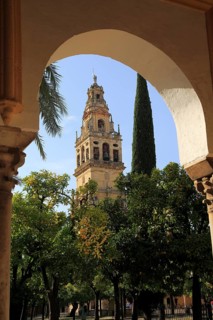 Cathedral belfry bell tower, Toree del Laminar, Great Mosque, Cordoba, Spain, Europe