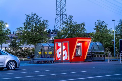 New ATM on the site of a shopping centre in Mülheim-Dümpten, free-standing, should be blast-proof,