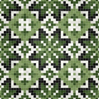 Mosaic tiles background, seamless vector pattern