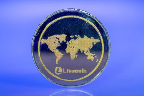 Litecoin, LTC, cryptocurrency, symbol coin, optical placeholder for the digital currency,