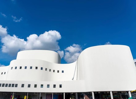 The theatre, after renovation, shortly in front of reopening, Düsseldorf, North Rhine-Westphalia,