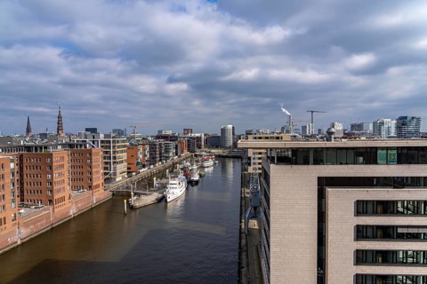 Sandtorhafen, traditional ship harbour, Hafencity Hamburg, new district on the Elbe, on the site of