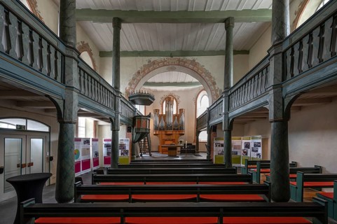 Interior of the Protestant Church, Freudenberg, North Rhine-Westphalia, Germany, Europe