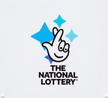 Close up of The national Lottery sign, UK