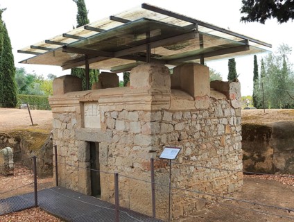 Columbarios Roman burial ground funerary mausoleums, Merida, Extremadura, Spain, Europe