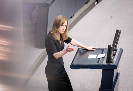 Ottilie Klein (CDU), recorded during a speech on the euro balance sheet in the German Bundestag in