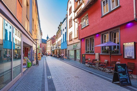 Roßmarkt in Aschaffenburg in Bavaria, Germany, Europe