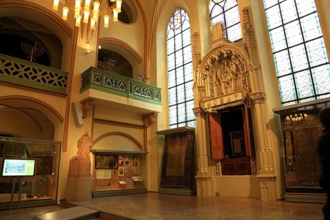 Interior view, Spanish Synagogue in the Josefstadt district of Prague, Czech Republic, Europe
