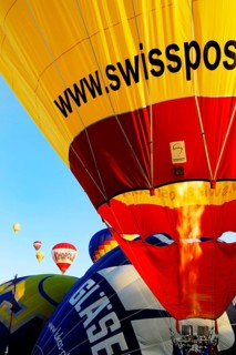 Mass launch of hot air balloon, Montgolfiade, Warstein, Warstein, Germany, Europe