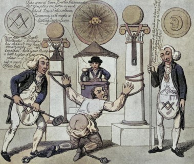 How to make a Mason. English anti masonic caricature from 1800 From the book The Freemason by Eugen