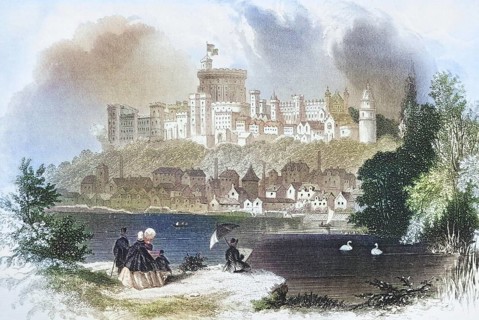 Windsor Castle England in the 19th century From The National and Domestic History of England by