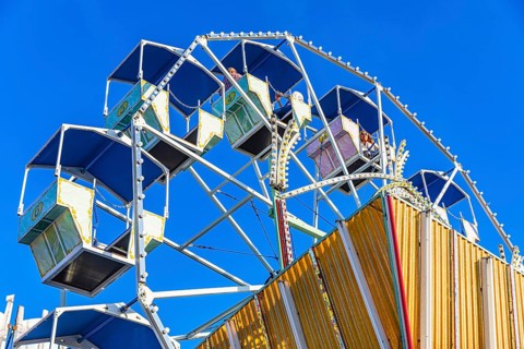 Nostalgic Ferris wheel, Oktoberfest, Festwiese, Theresienwiese, Munich, Upper Bavaria, Bavaria,